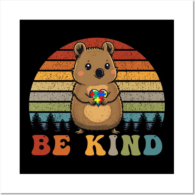 Be Kind Cute Quokka Wall Art by Daytone